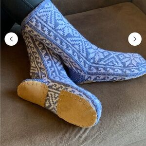 Women’s Fair Isle style slipper socks